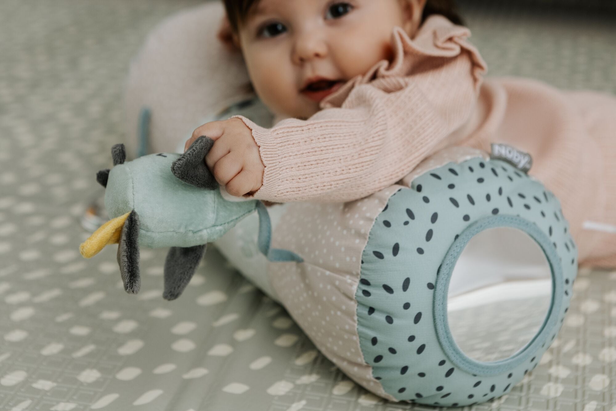 Aventure Animale - Coussin Interactif Moelleux pour le Tummy Time