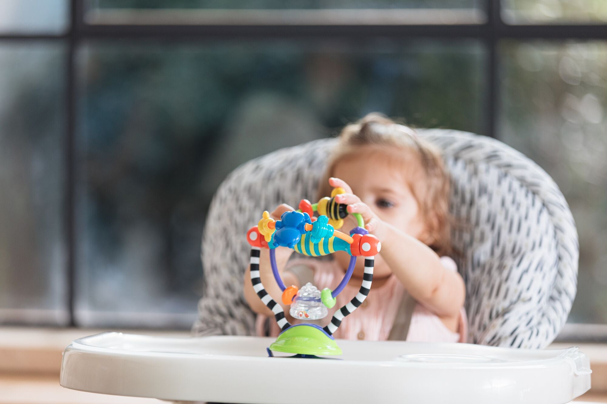 Silly Spinwheel - Jouet Interactif pour Chaise Haute avec Base à Ventouse