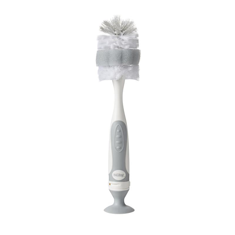 Brosse de Nettoyage pour Biberon et Tétine 2 en 1 avec base à ventouse