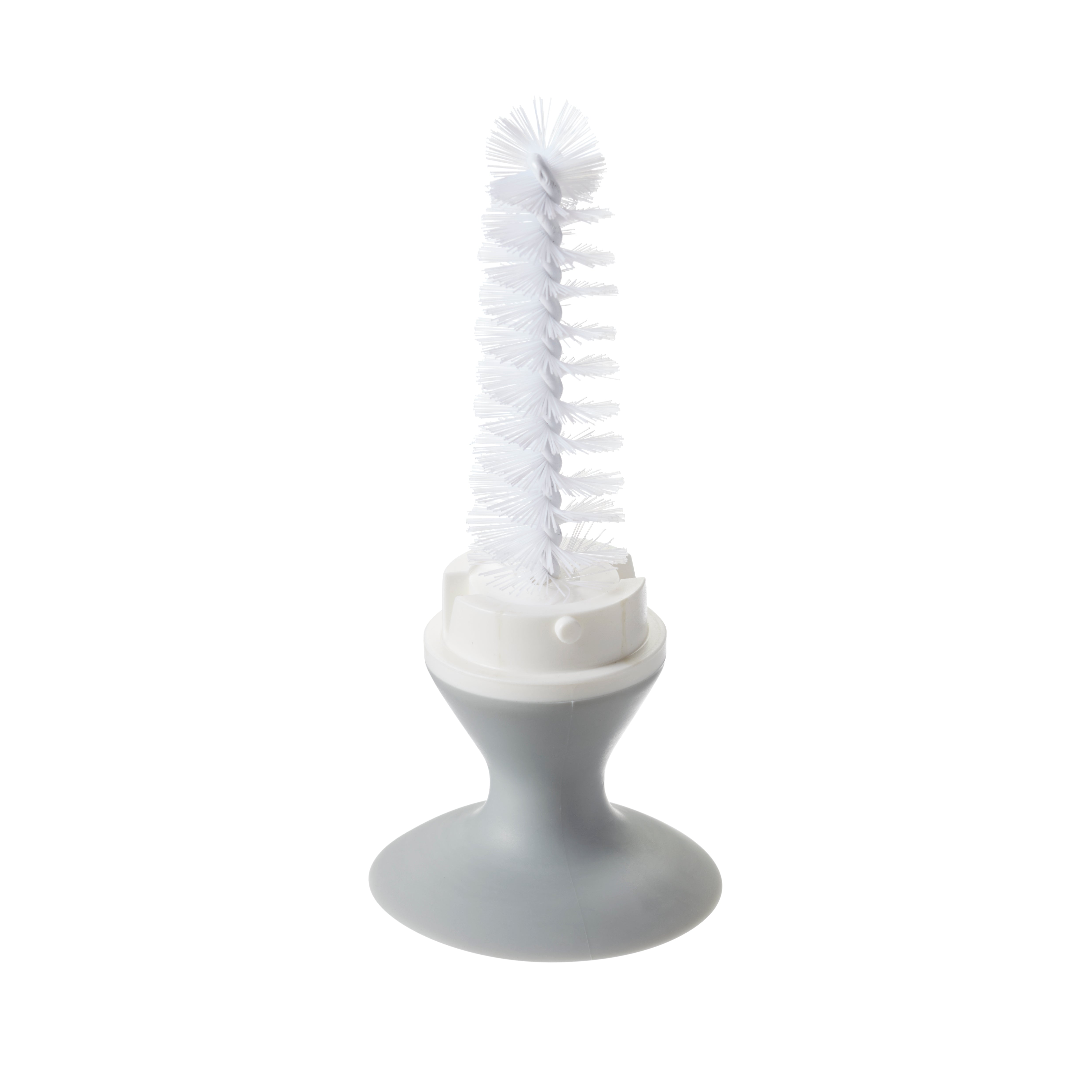 Brosse de Nettoyage pour Biberon et Tétine 2 en 1 avec base à ventouse